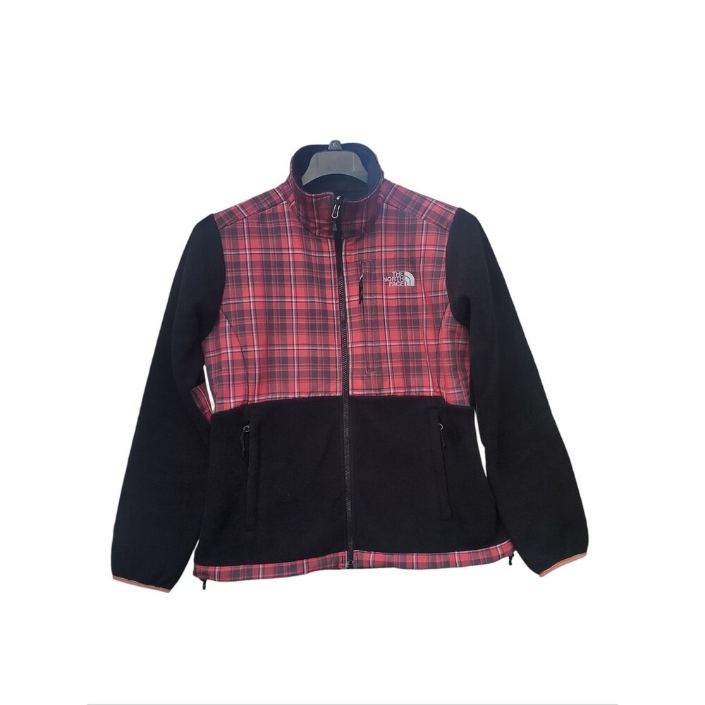 The North Face Denali Polartec Medium Black and Red Plaid Fleece Jacket